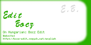 edit bocz business card